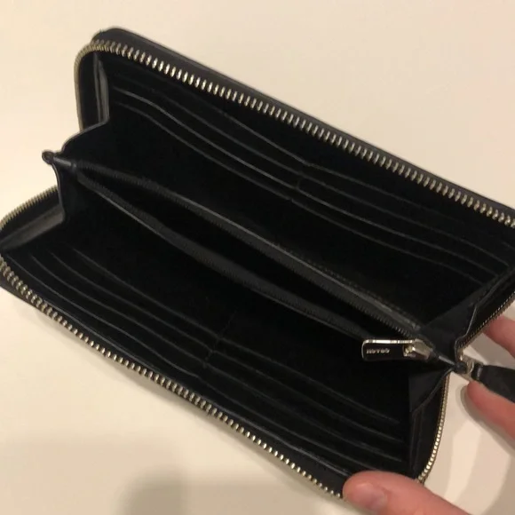 Coach Black Canvas Zipper Wallet - Picture 5 of 6